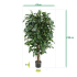 Ficus Exotica deluxe kunstplant 150cm - groen