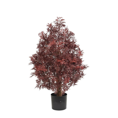 Ming Aralia kunstplant UV 90cm Burgundy